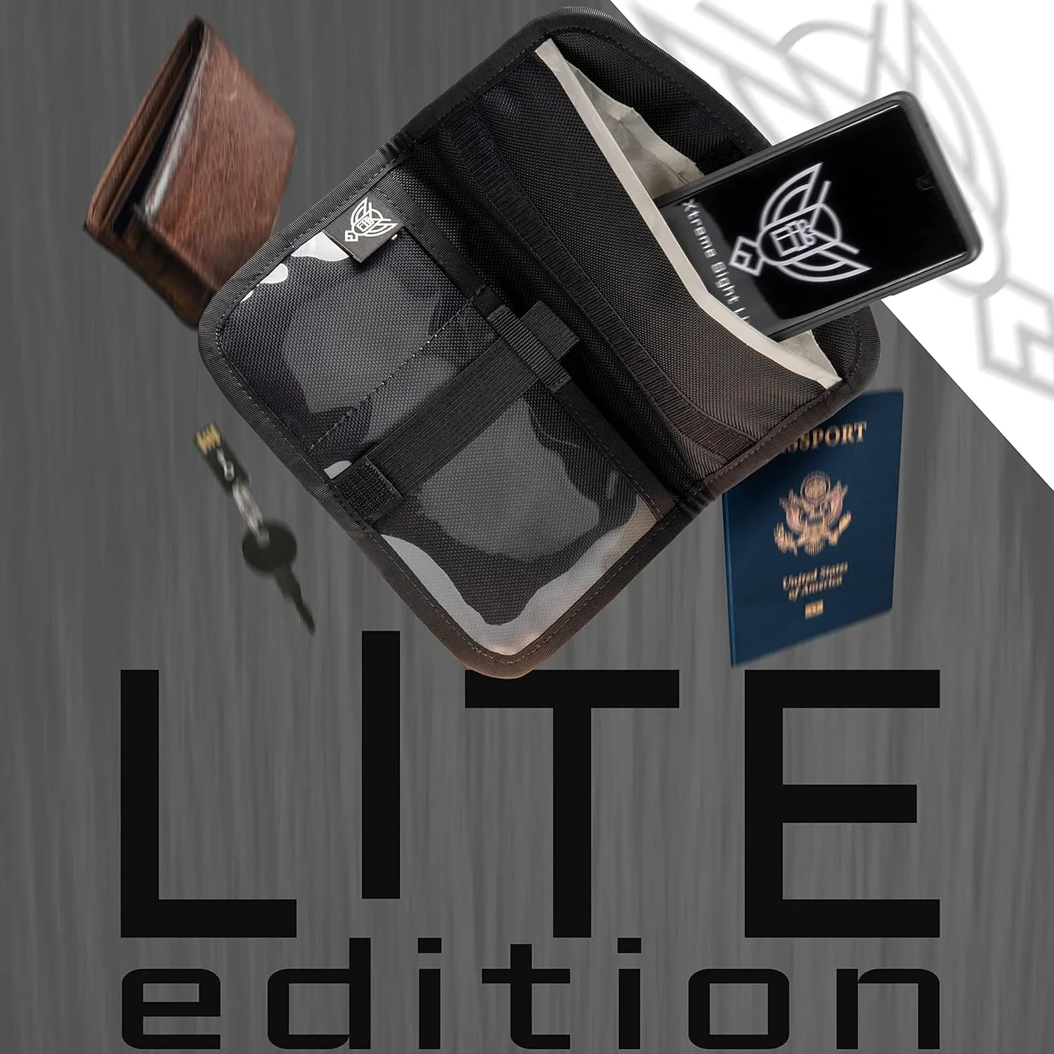 ~ SLING Faraday Bag ~ Data Security Cross-Body for Executive Travel ~ Tracking/Hacking Defense ~ Coytote Brown