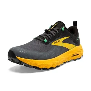 1104031D333 BROOKS MEN CASCADIA 17 TRAIL SHOE LEMON CHROME/SEDONA SAGE SIZE 11 - Like New