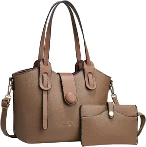 2 Packet Laptop Tote Bag for Women Waterproof Leather Computer Bags Women Business Office Work Bag Briefcase