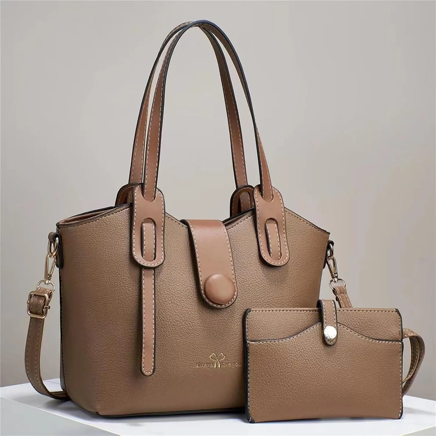 2 Packet Laptop Tote Bag for Women Waterproof Leather Computer Bags Women Business Office Work Bag Briefcase