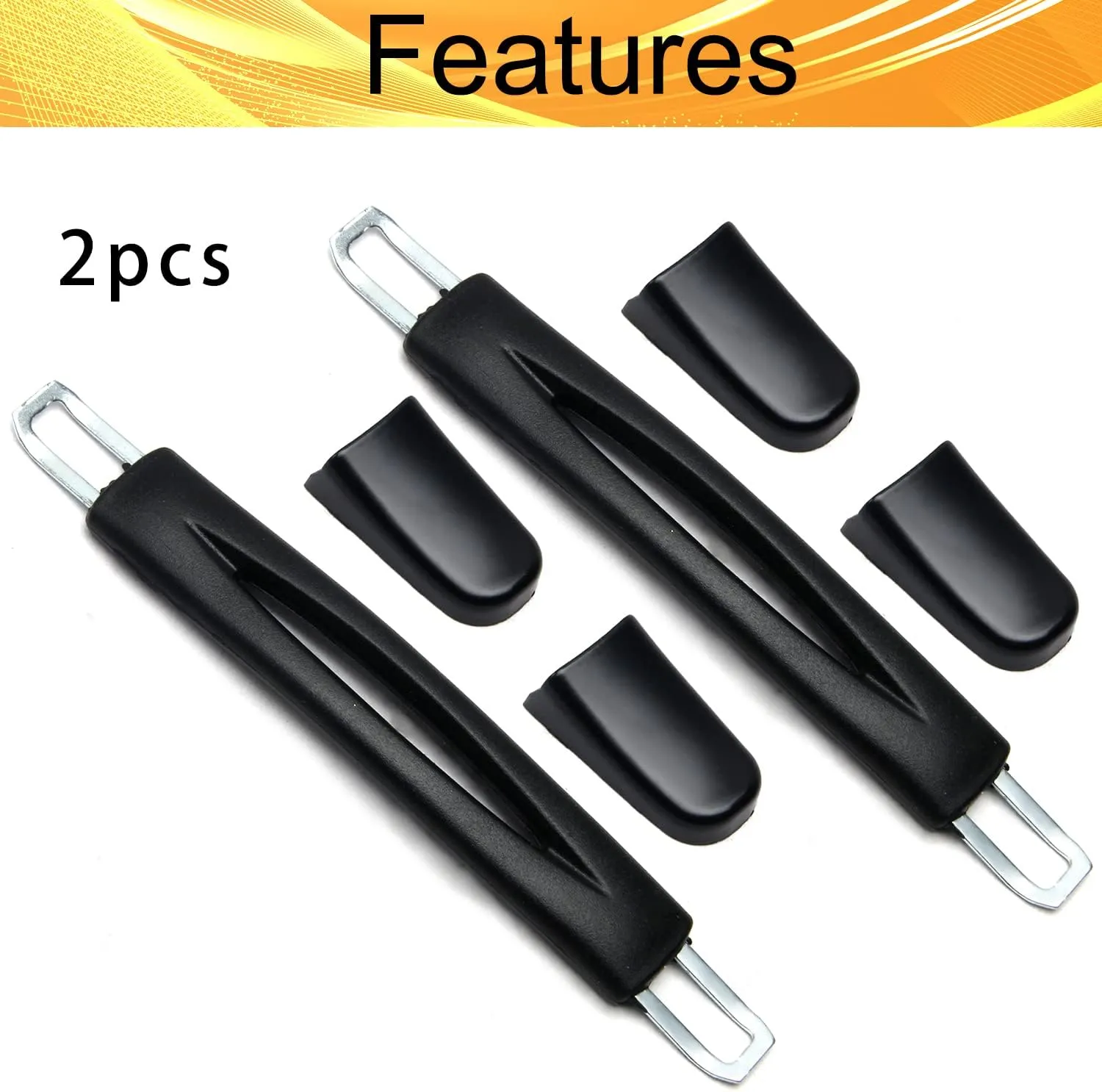 2PCS Luggage Handle Strap Grip Handle Replacement Suitcase Handles Plastic Black 225x25x20mm for Traveling Journey Packaging