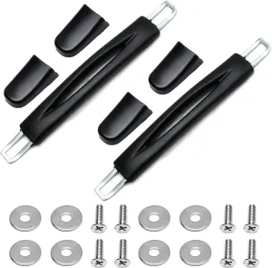 2PCS Luggage Handle Strap Grip Handle Replacement Suitcase Handles Plastic Black 225x25x20mm for Traveling Journey Packaging