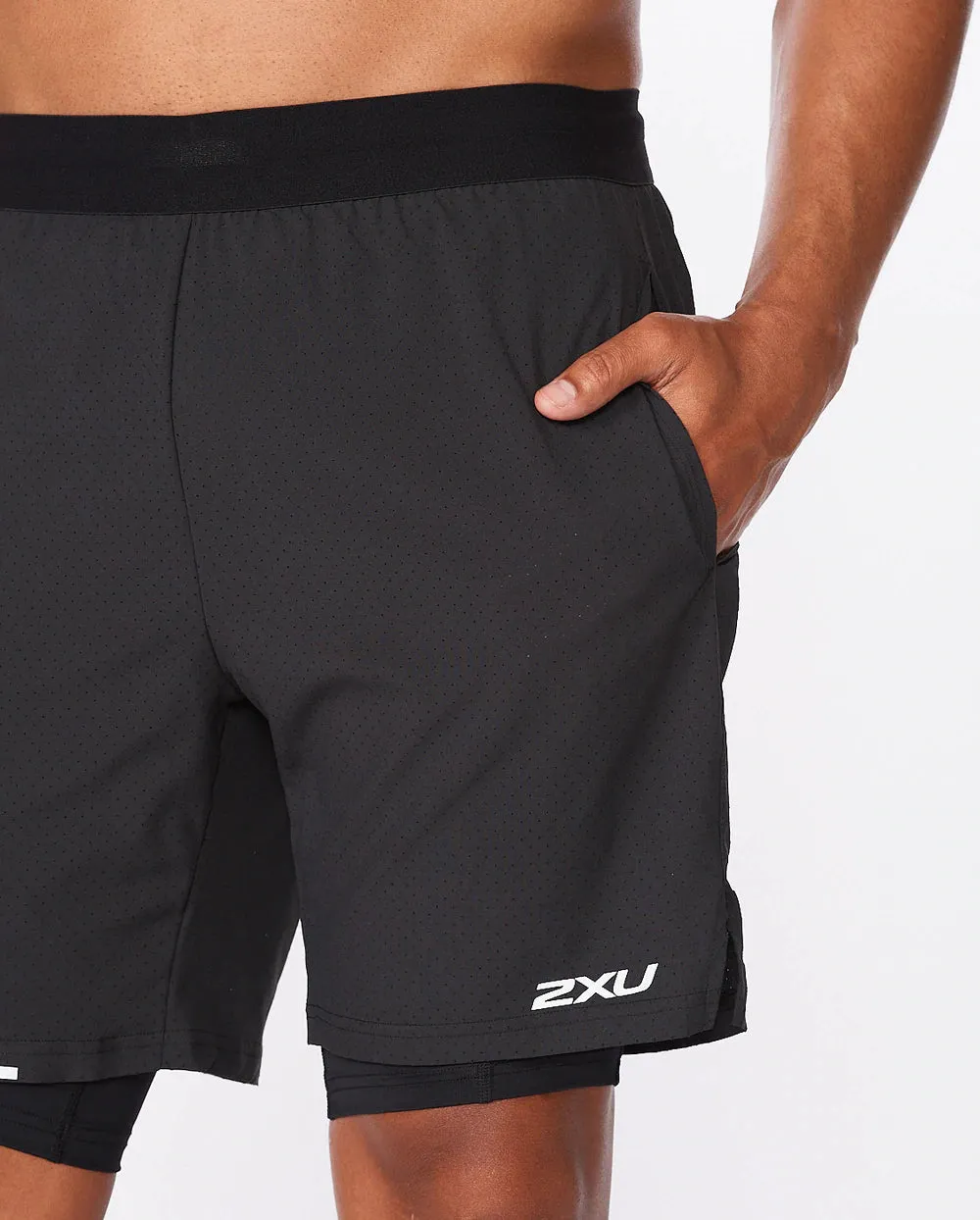 2XU Mens Aero 2-in-1 7 Inch Shorts