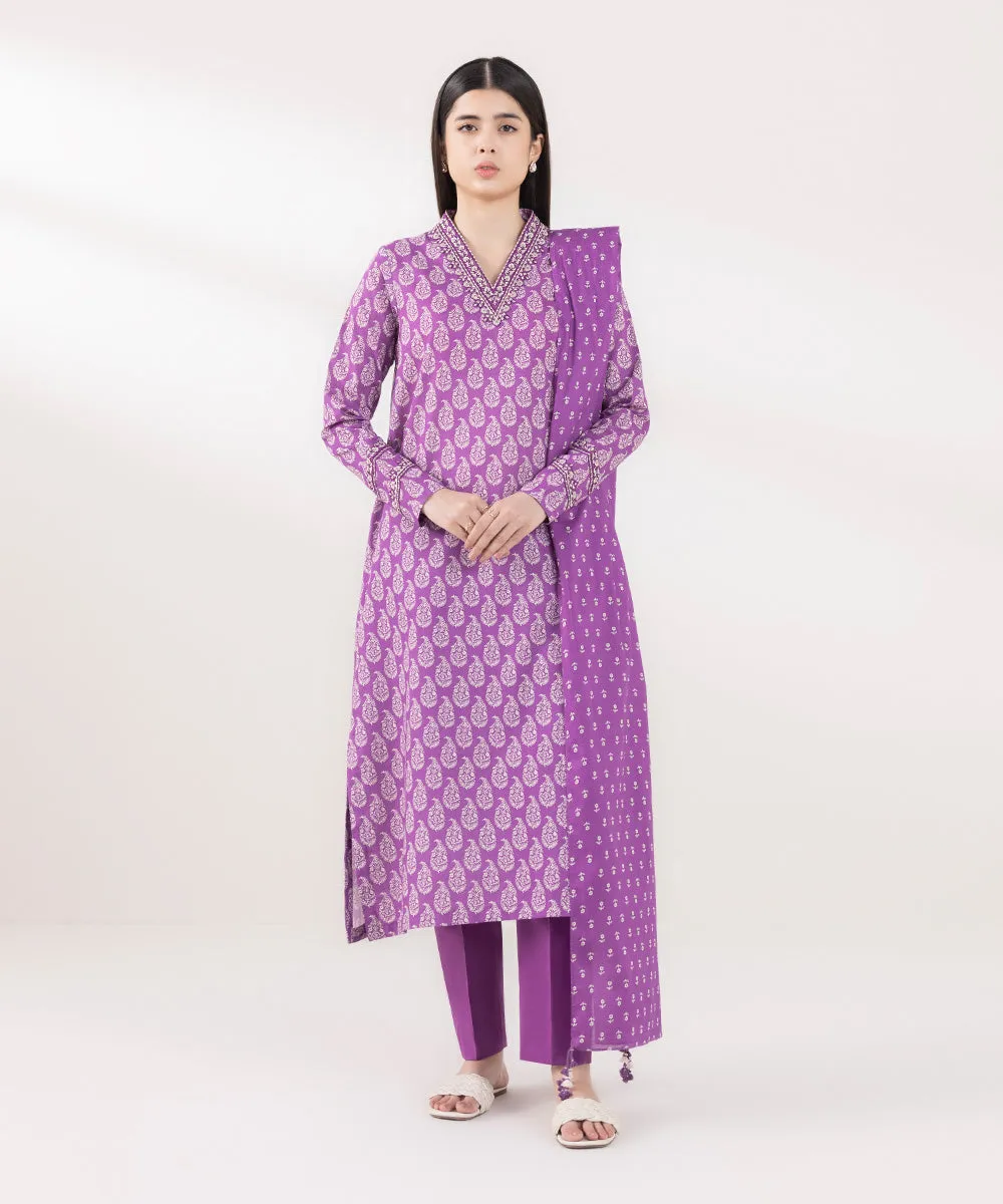 3 Piece - Embroidered Lawn Suit