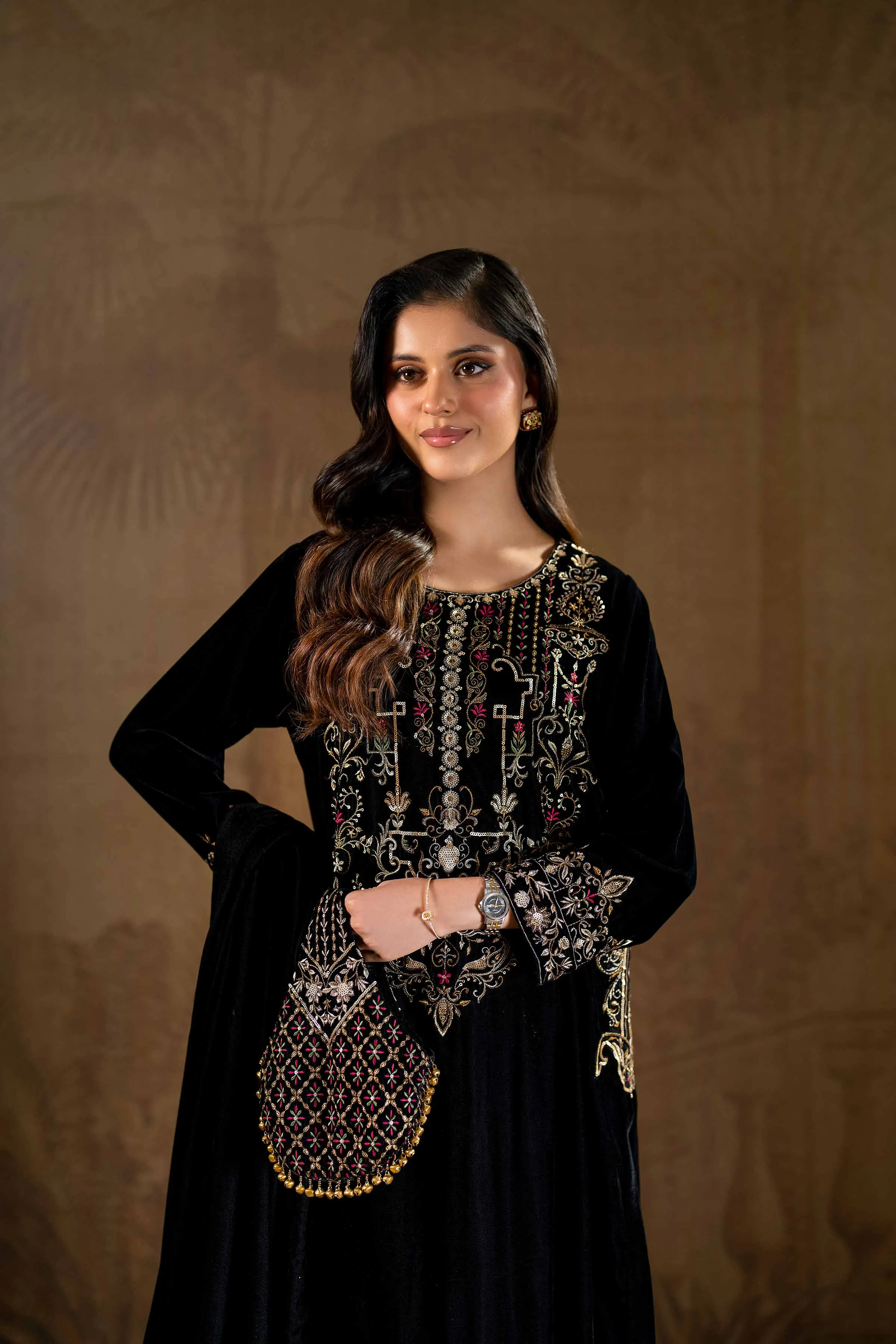 3 Piece - Embroidered Suit - KFW24-10