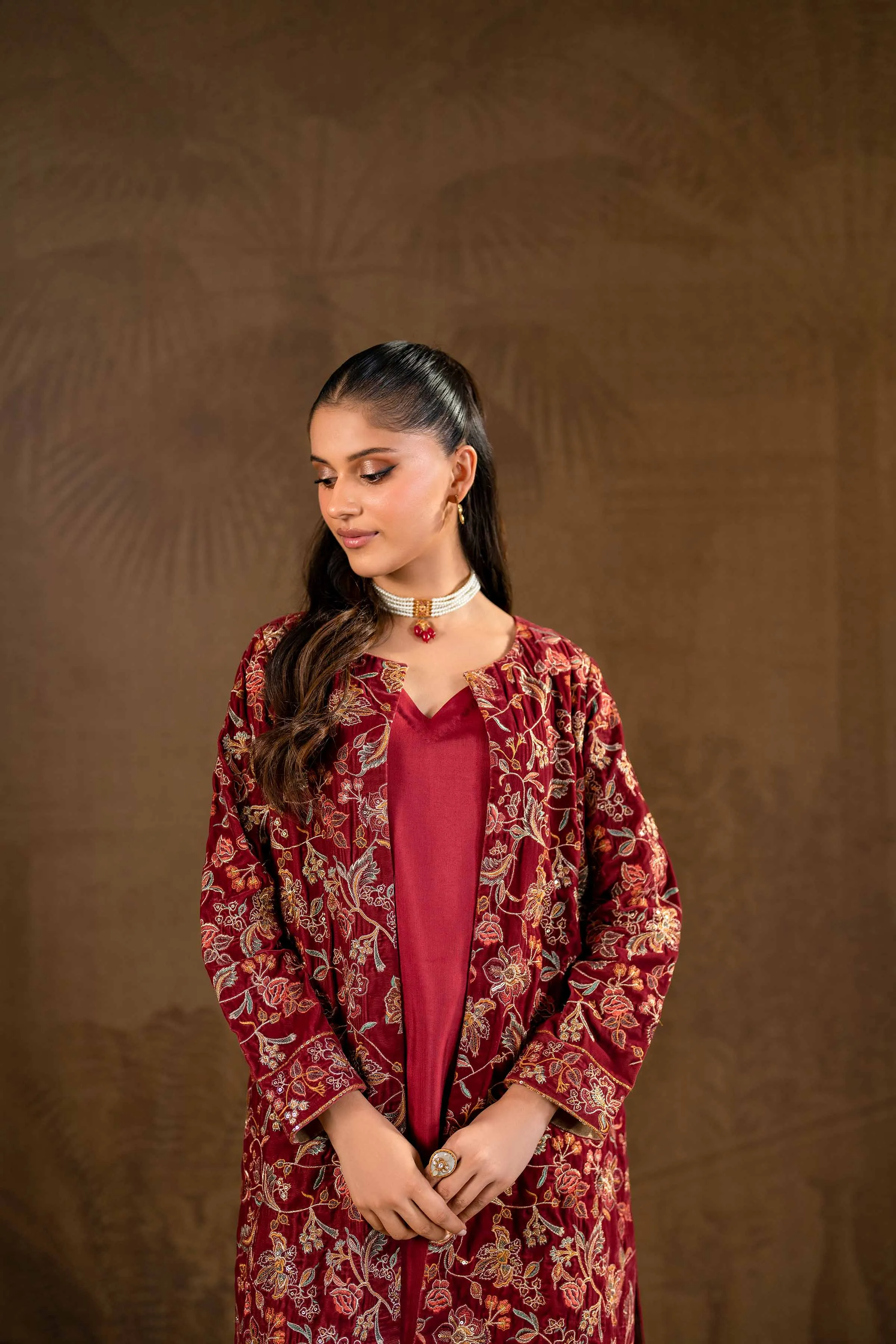 3 Piece - Embroidered Suit - KFW24-13