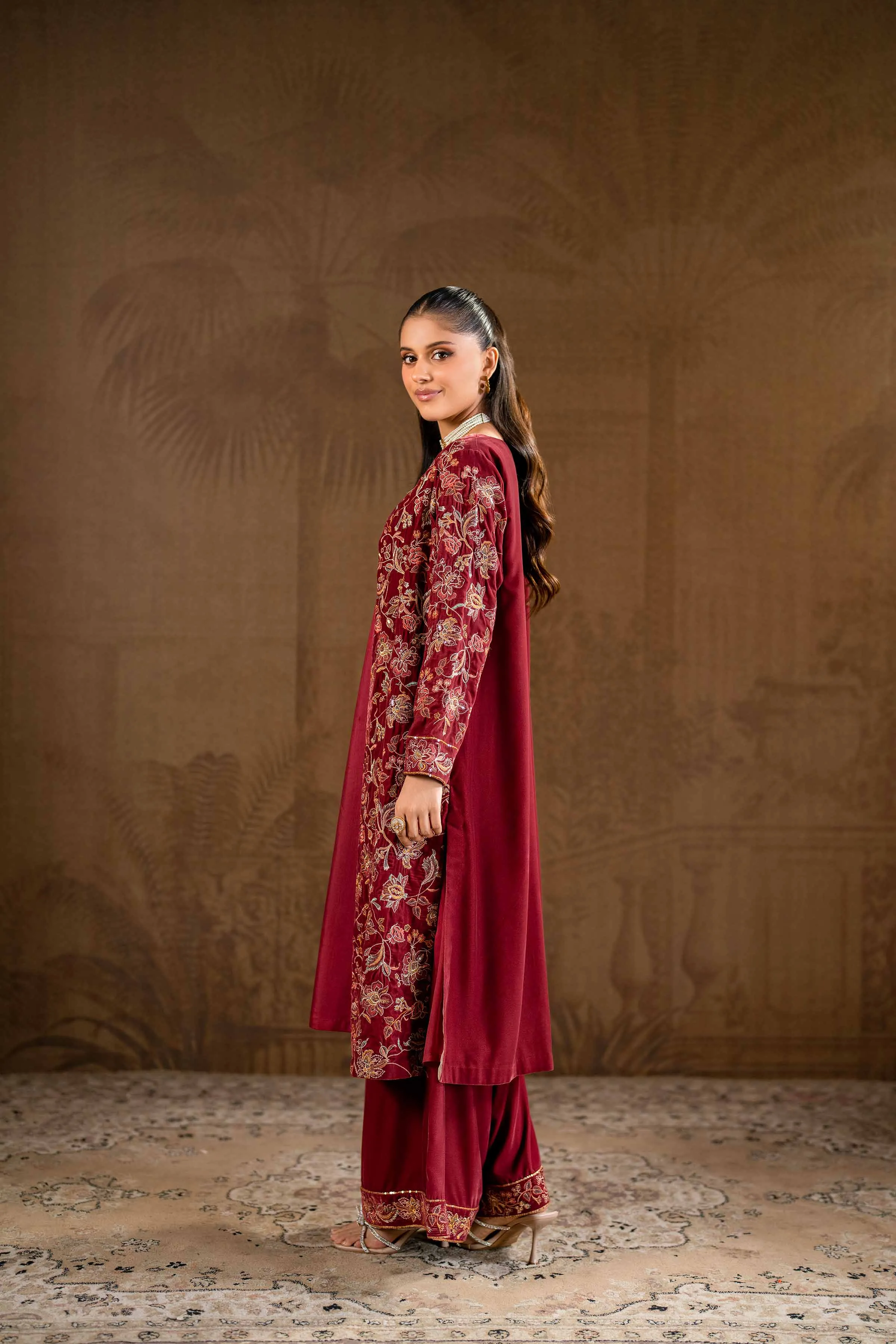 3 Piece - Embroidered Suit - KFW24-13