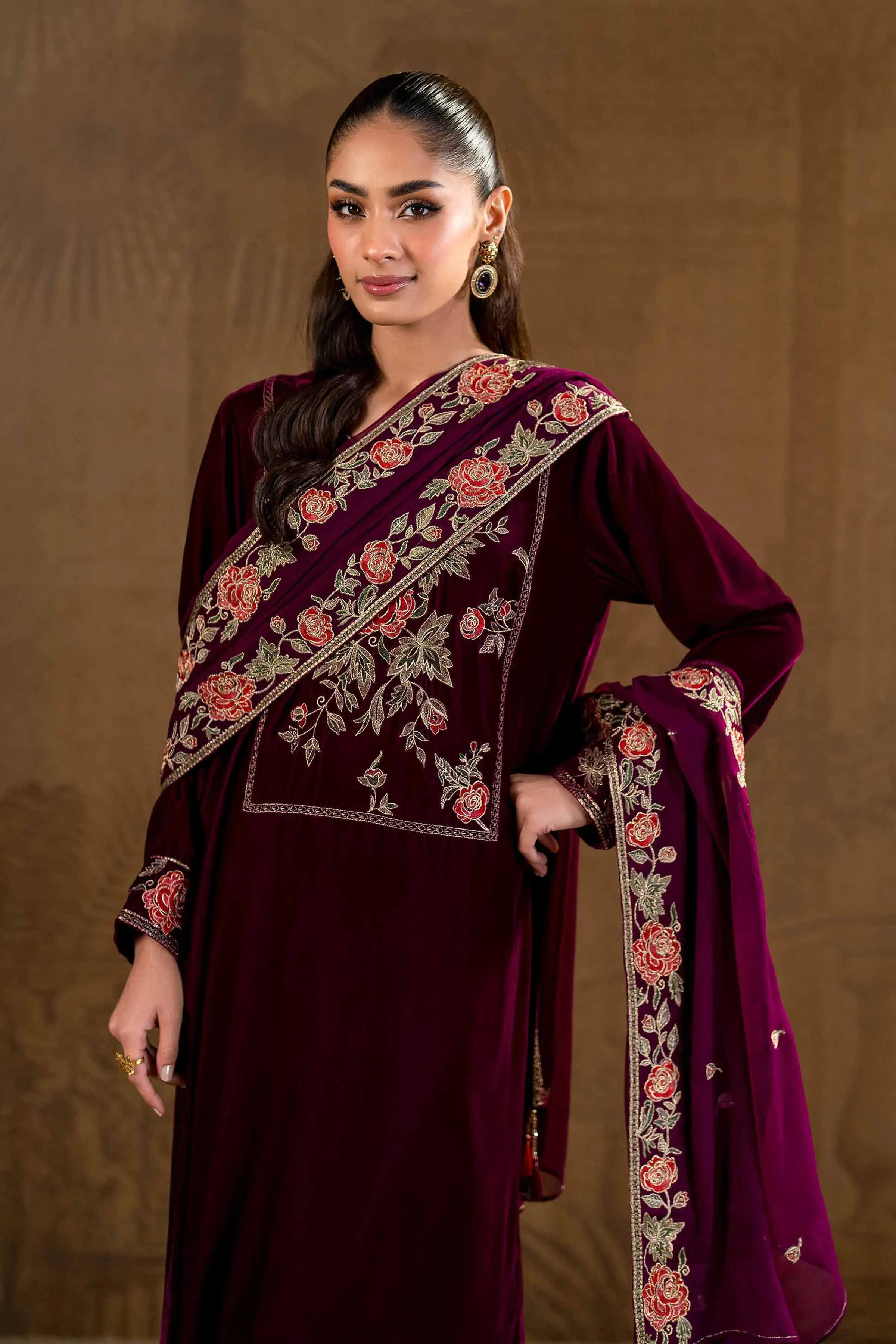 3 Piece - Embroidered Suit - KFW24-14