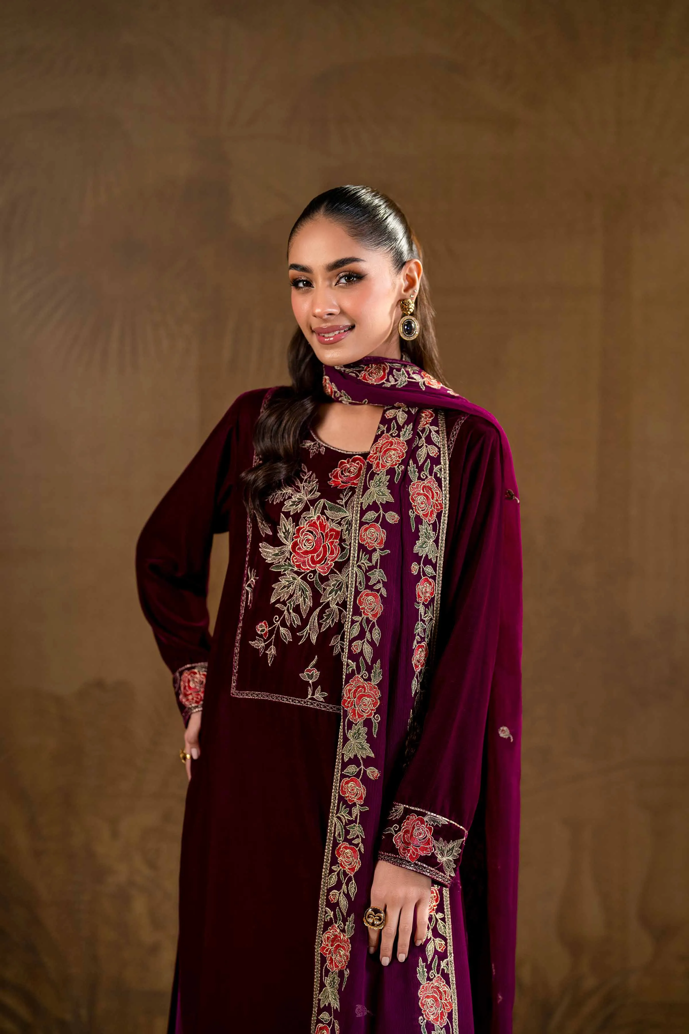 3 Piece - Embroidered Suit - KFW24-14