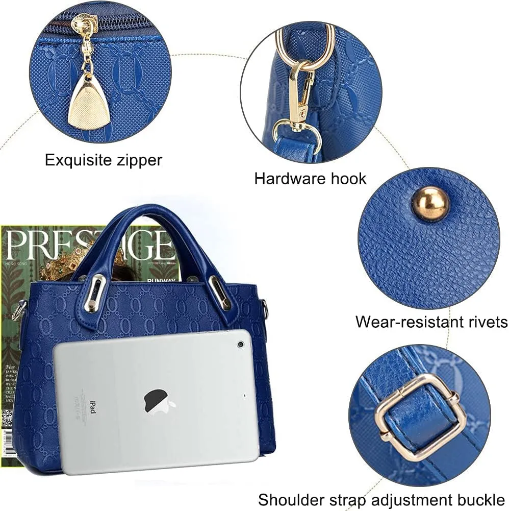 4pcs Set Handbags for Women Shoulder Bag Purse Card Holder Shopper Tote Satchels