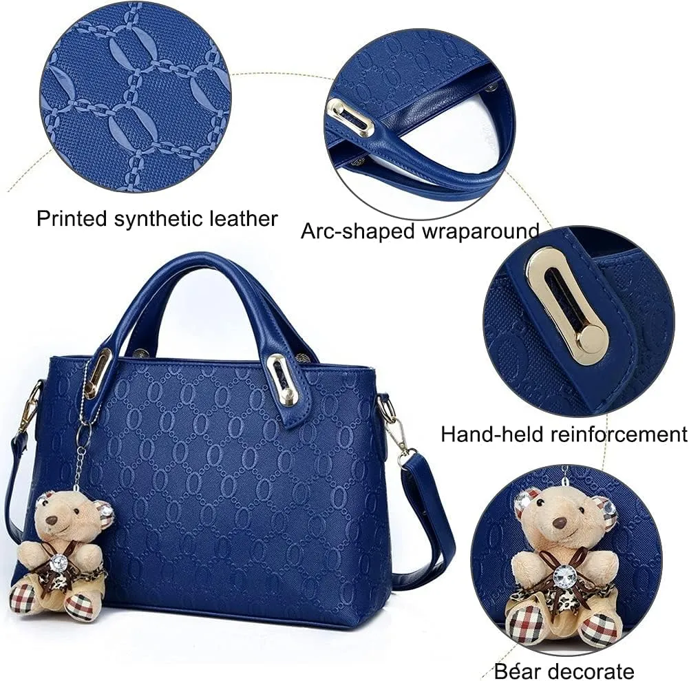 4pcs Set Handbags for Women Shoulder Bag Purse Card Holder Shopper Tote Satchels