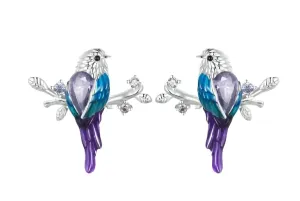 925 Sterling Silver Bird Earrings