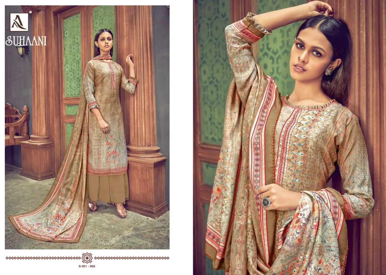 Alok Suit Presents Suhani Pure Pashmina Fancy Designer Salwar kameez