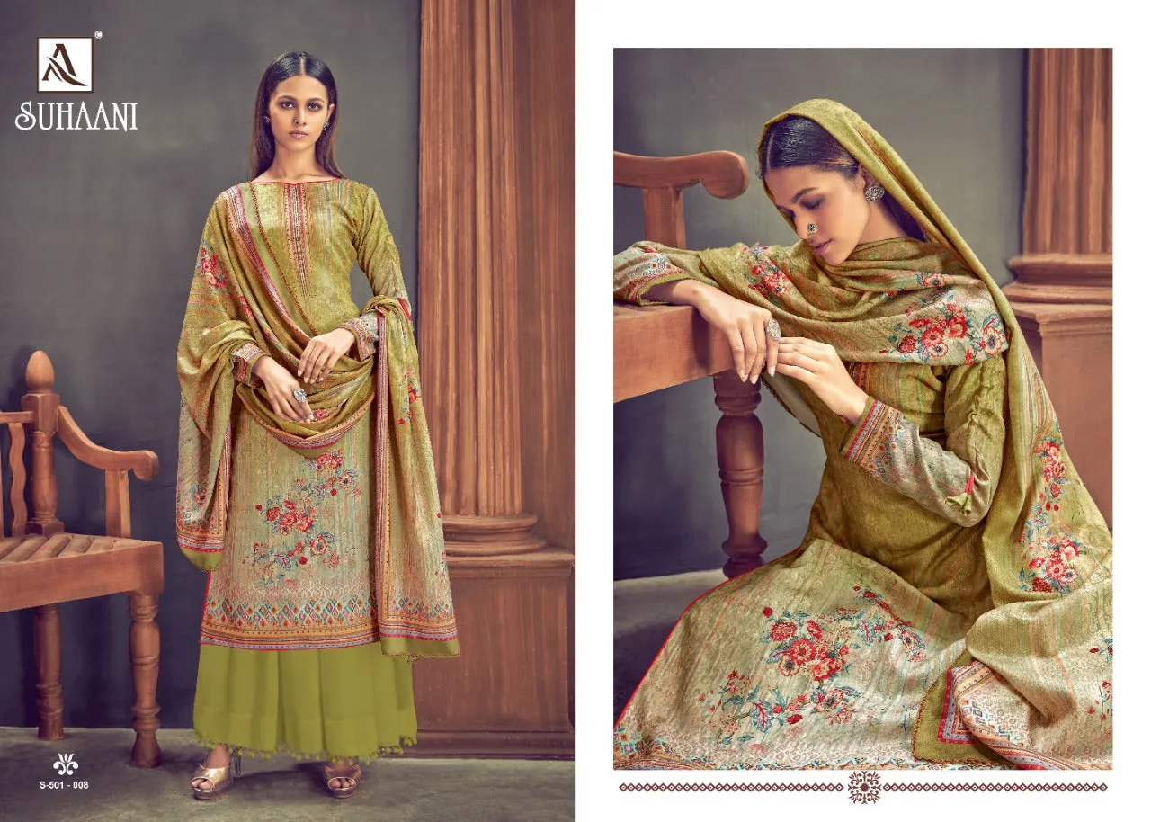 Alok Suit Presents Suhani Pure Pashmina Fancy Designer Salwar kameez