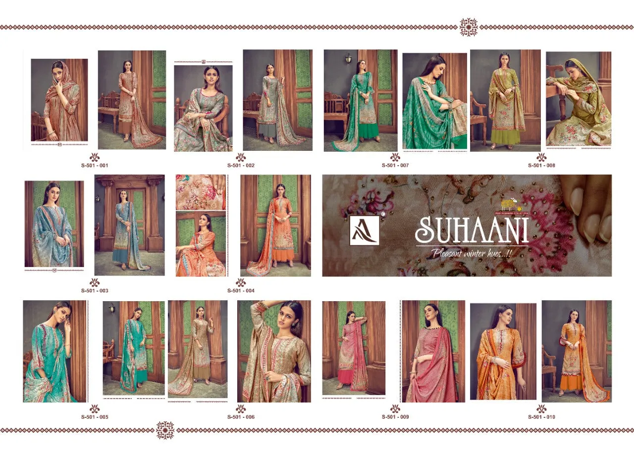 Alok Suit Presents Suhani Pure Pashmina Fancy Designer Salwar kameez