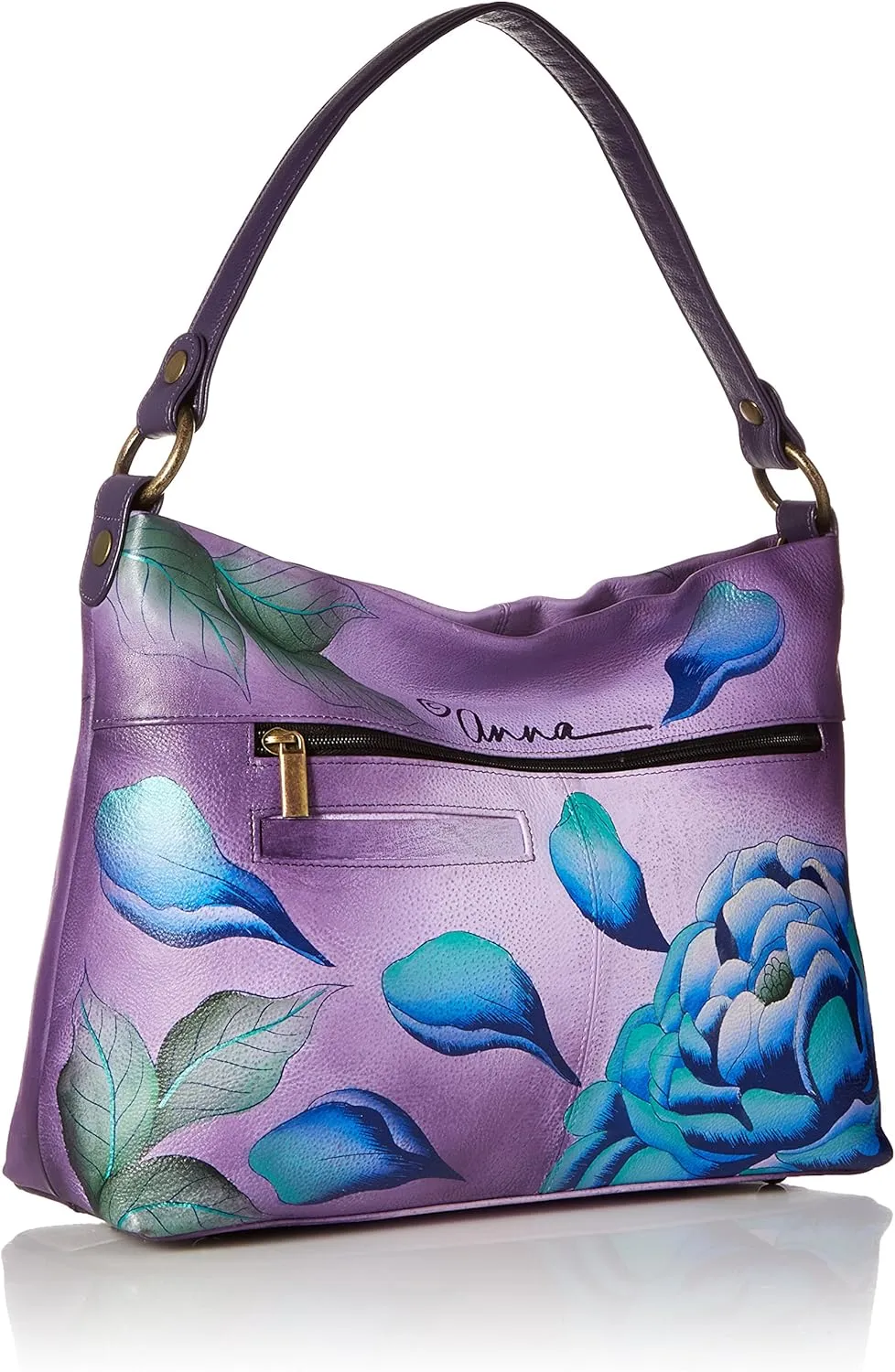 Anna by Anuschka Hand Painted Leather Women's Large Shoulder Hobo