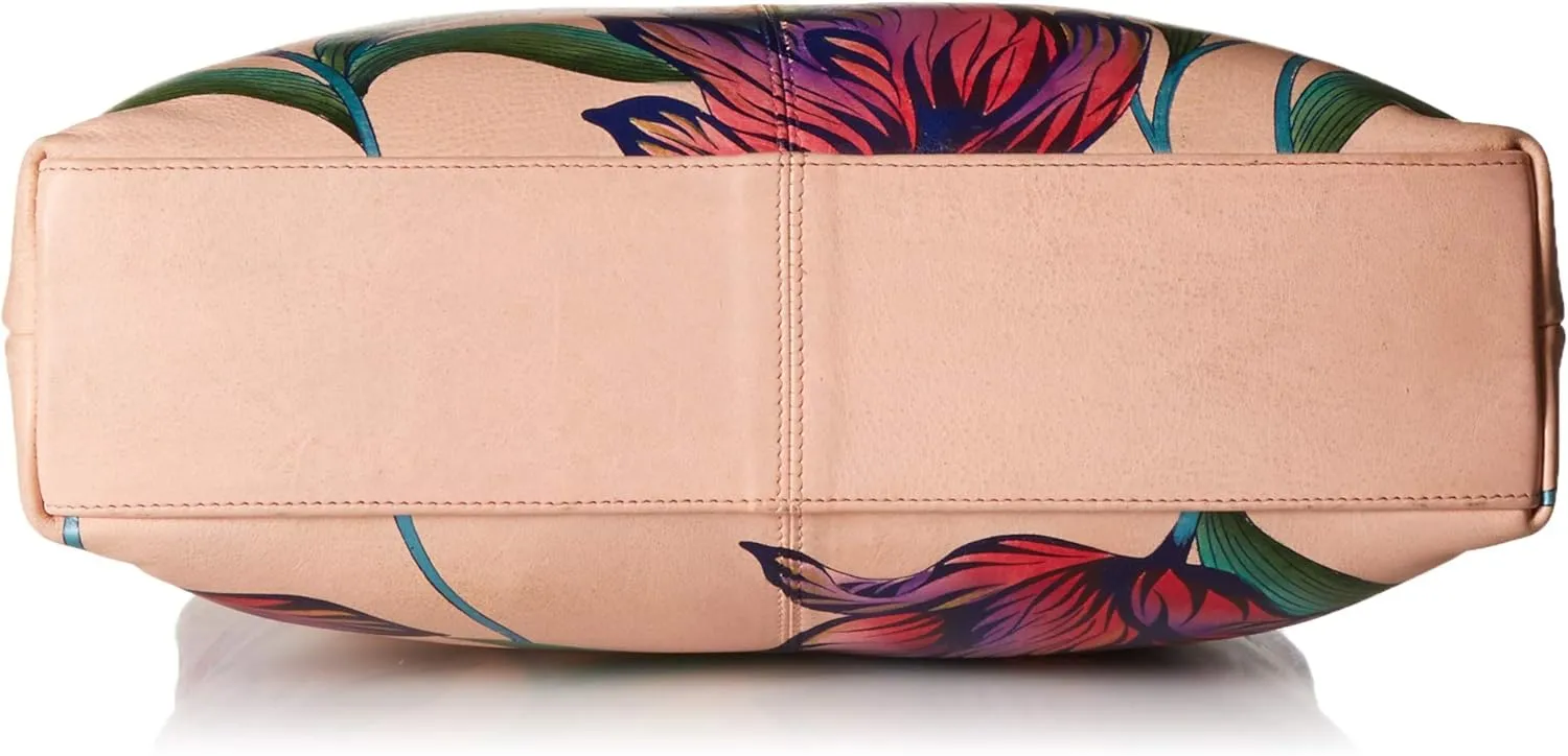 Anna by Anuschka Women's Genuine Leather Large Classic Shopper | Hand Painted Original Artwork
