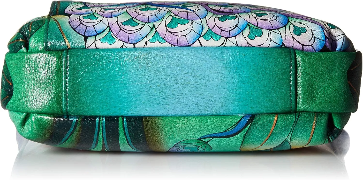 Anna by Anuschka Women's Genuine Leather Medium Crossbody | Hand Painted Original Artwork