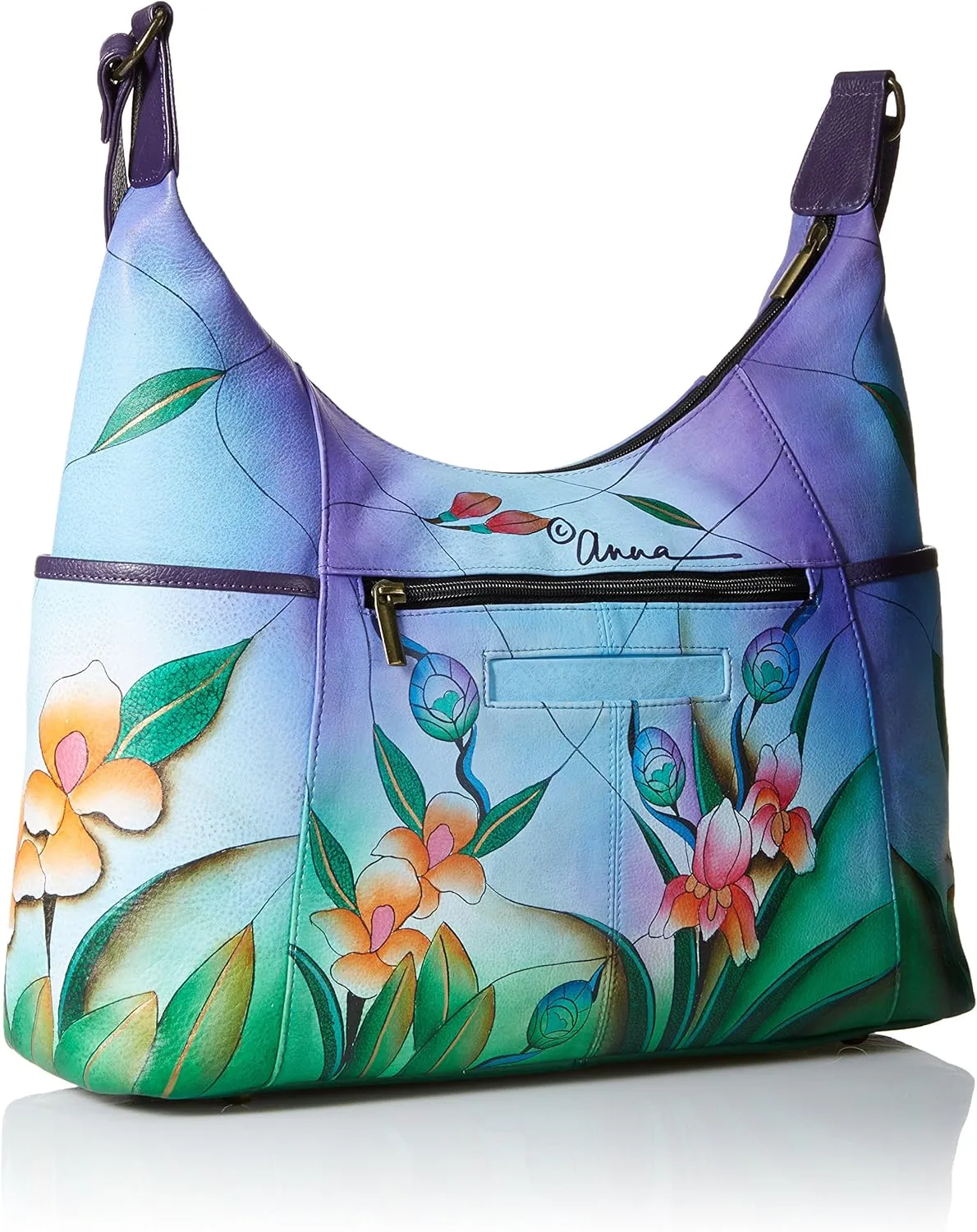 Anna by Anuschka Women's Leather Large Shoulder Hobo