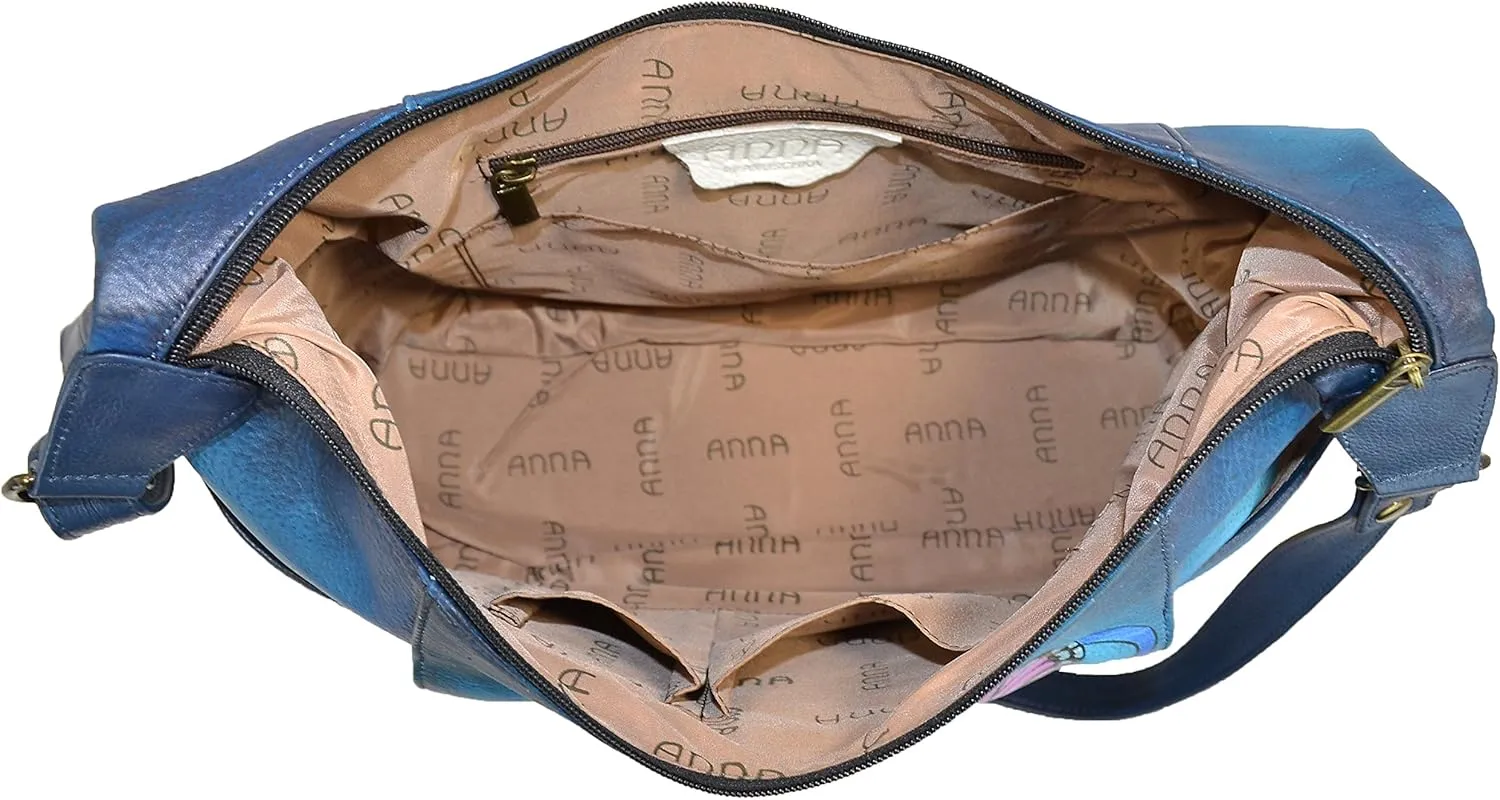 Anna by Anuschka Women's Leather Large Shoulder Hobo
