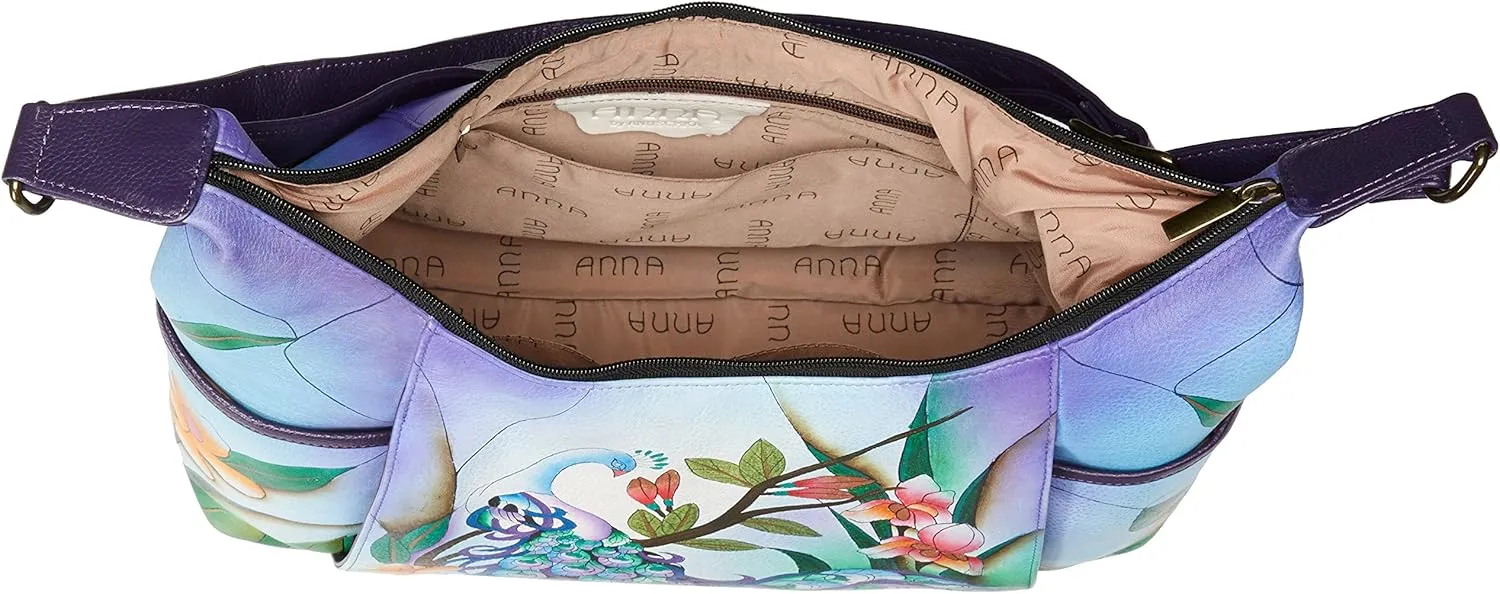 Anna by Anuschka Women's Leather Large Shoulder Hobo