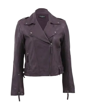 Asymmetrical Zip Leather Jacket