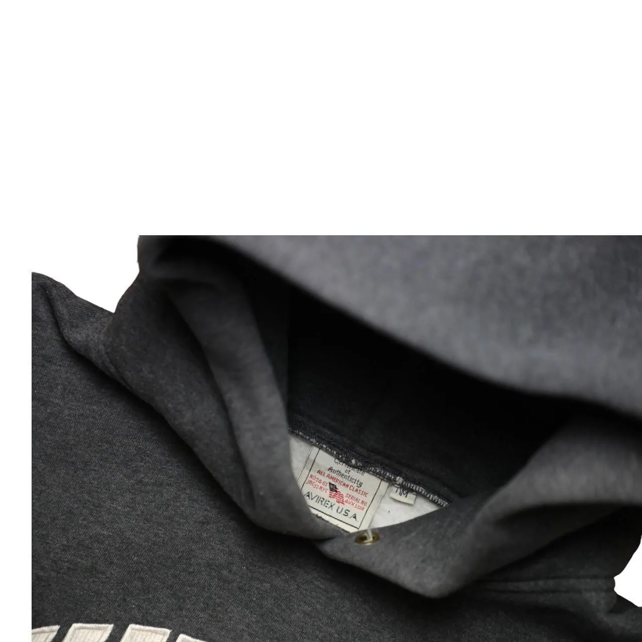 Avirex Grey logo Hoodie