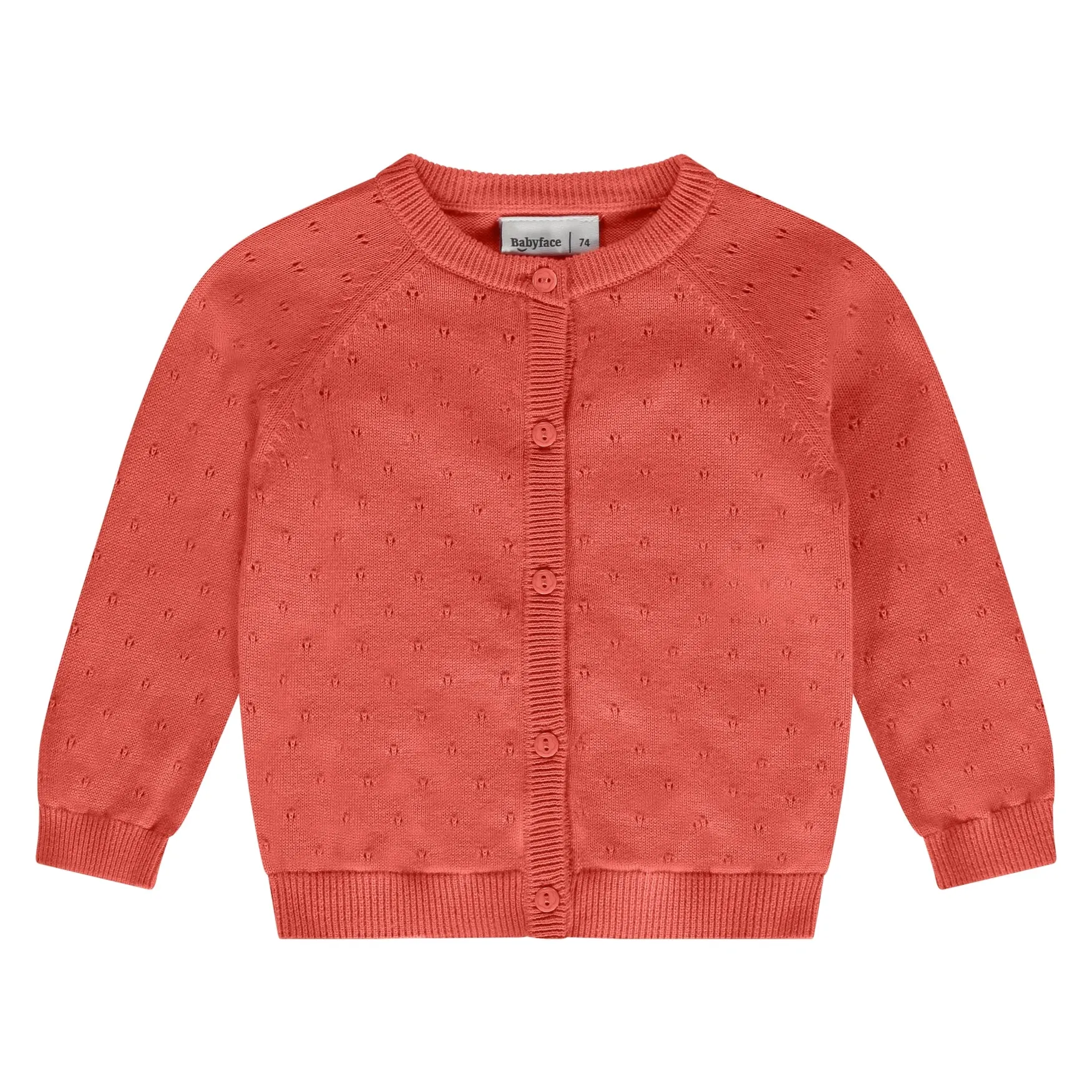 BabyFace - Baby Girl - Knitted Cardigan - grapefruit
