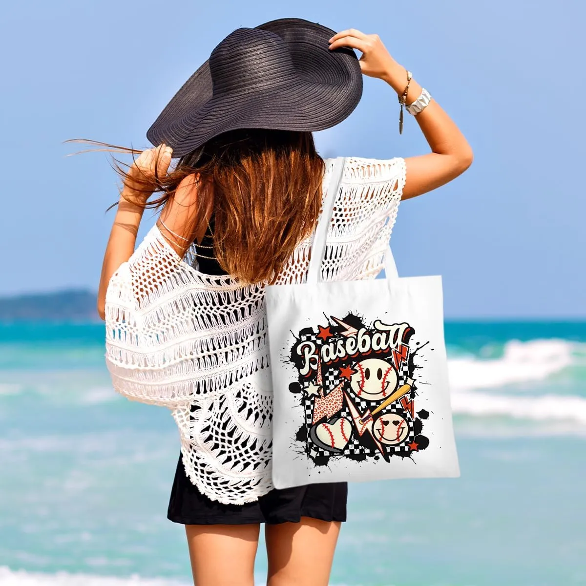 Baseball & Softball Gifts: Reusable Tote & Beach Bags for Coach & Birthday