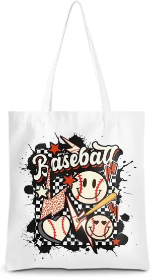 Baseball & Softball Gifts: Reusable Tote & Beach Bags for Coach & Birthday