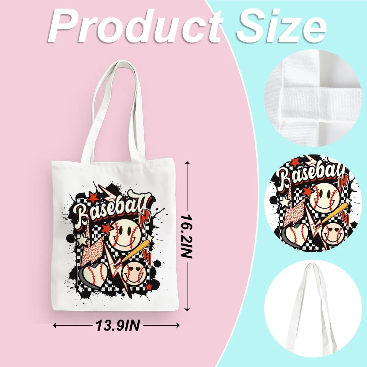 Baseball & Softball Gifts: Reusable Tote & Beach Bags for Coach & Birthday