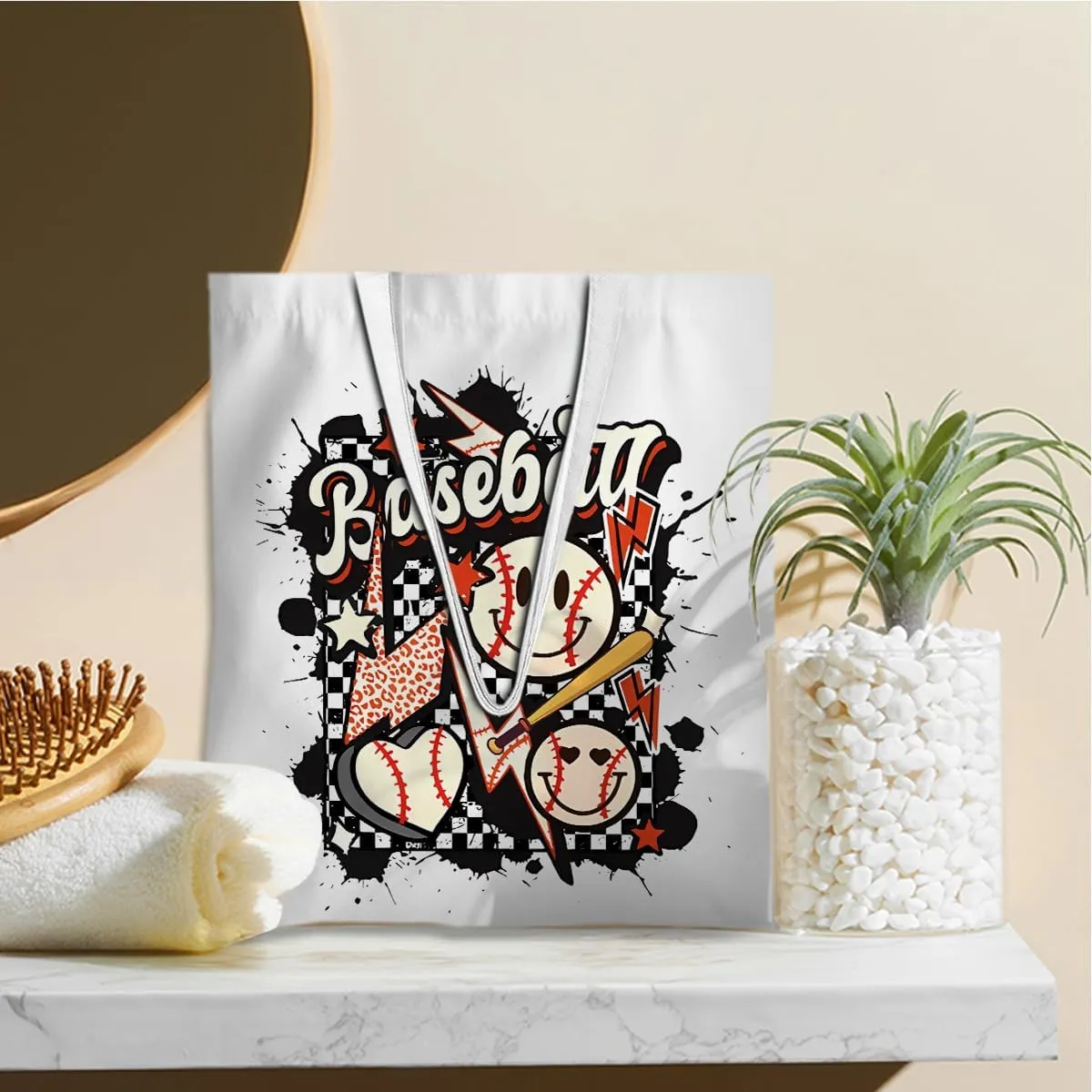 Baseball & Softball Gifts: Reusable Tote & Beach Bags for Coach & Birthday