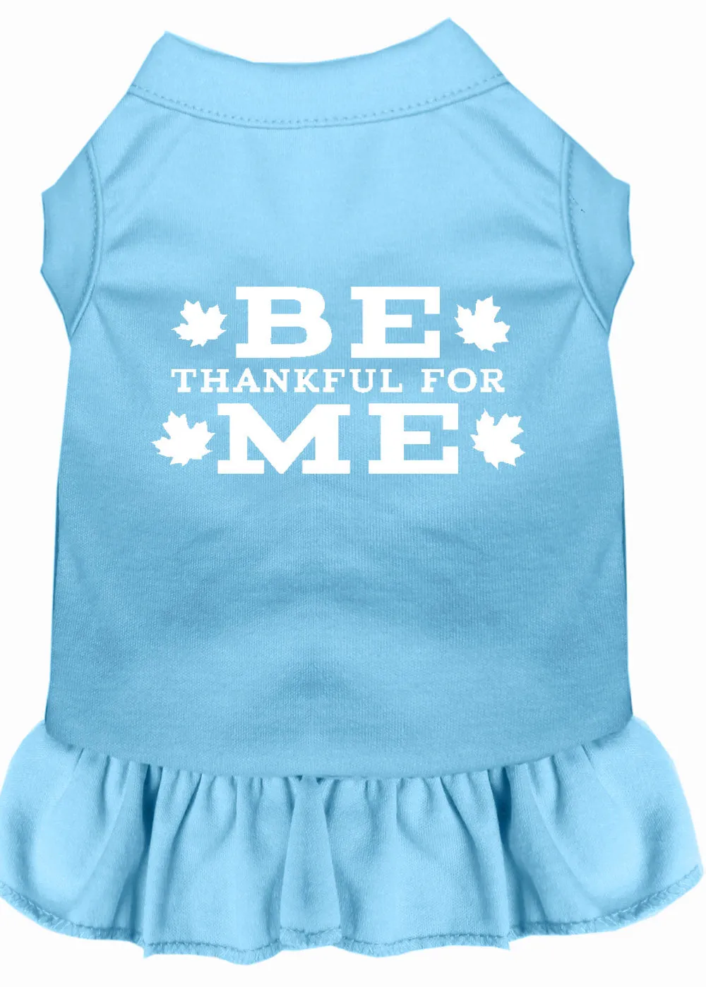 Be Thankful For Me Screen Print Dress Baby Blue Lg