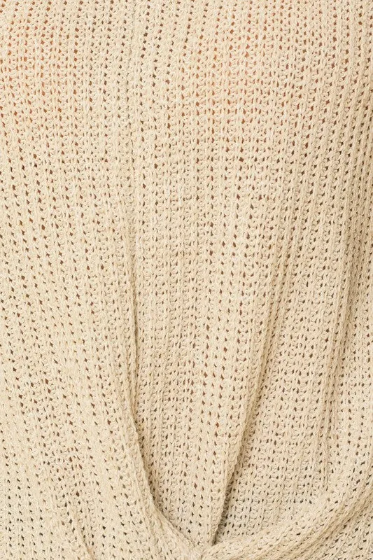 Beige Twist Top