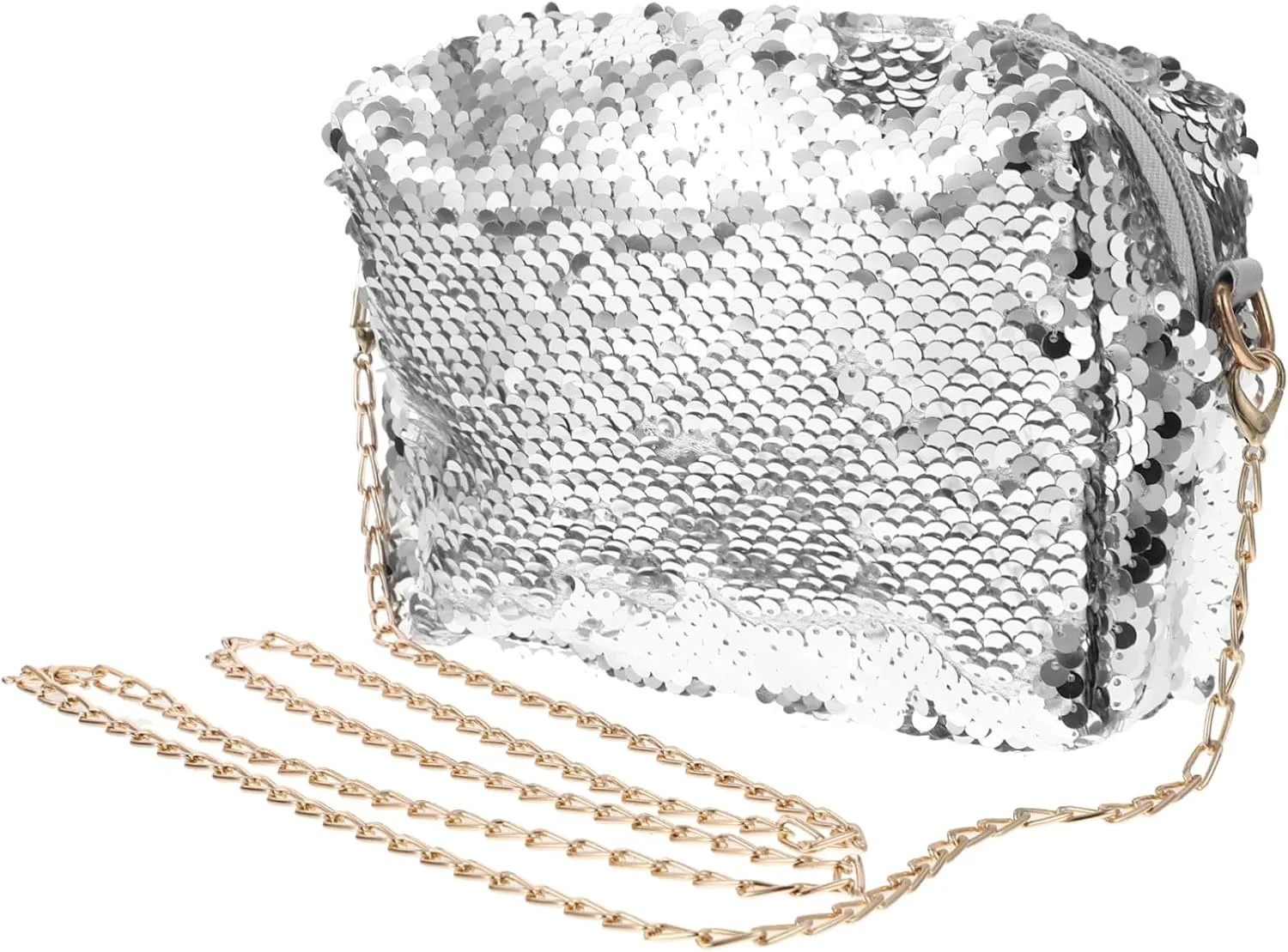 BESPORTBLE Fashion Sparkly Sequin Purse Women's Evening Bag Clutch Purse for Women Large Capacity Silver