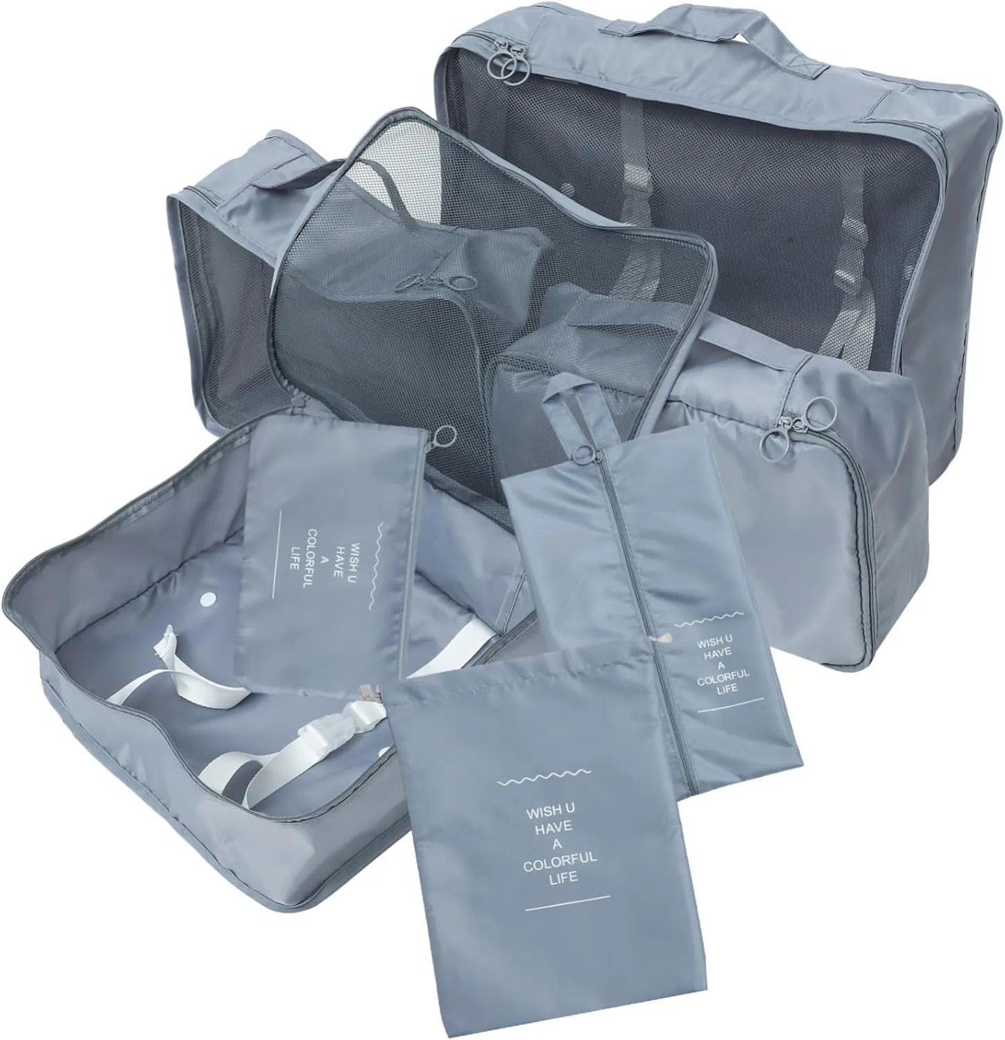 BESPORTBLE Packing Cubes for Suitcases 7pcs Travel Organizer Bags Luggage Organizer Set Material