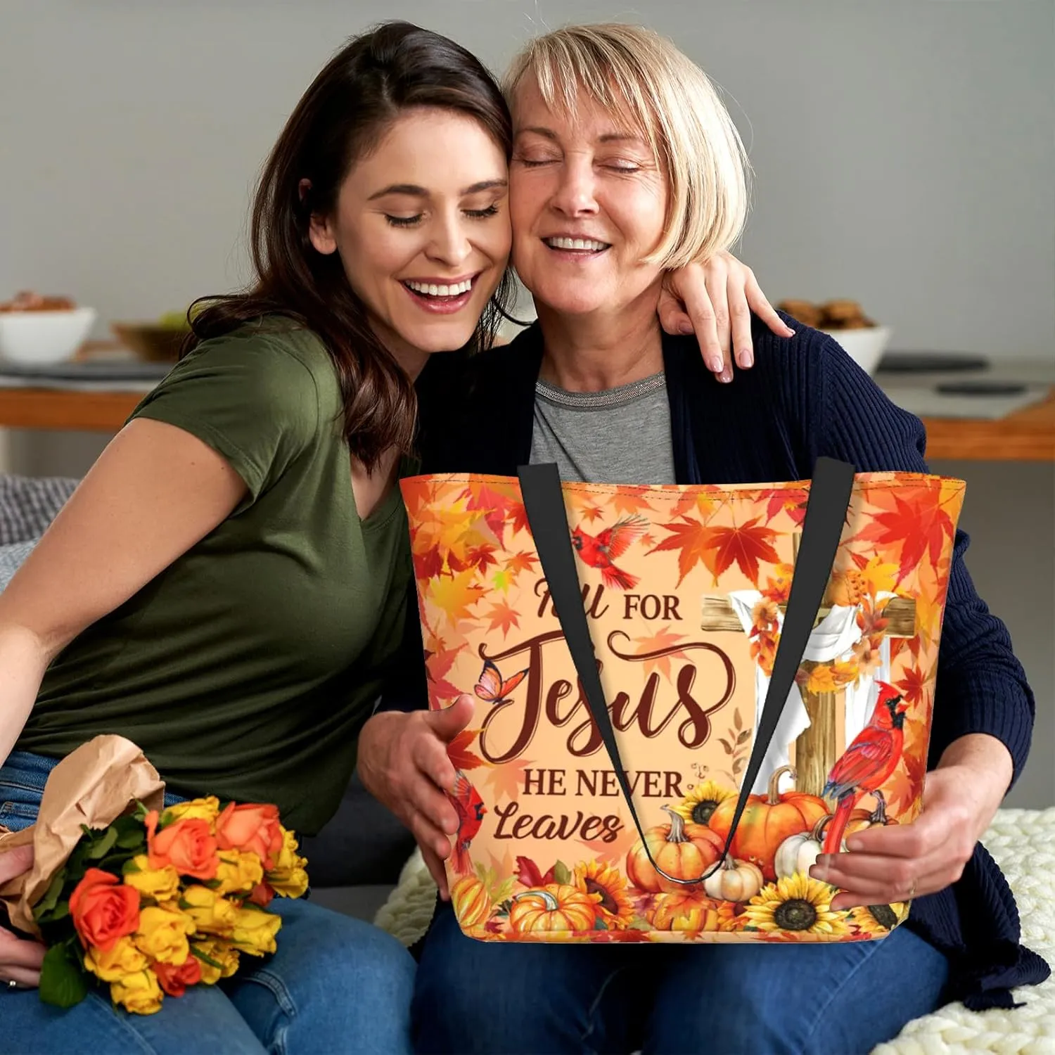 Bible Tote Bags For Women Christian Tote Bags For Women Bible Bag Religious Shoulder Bag Scripture Reusable Grocery Bag