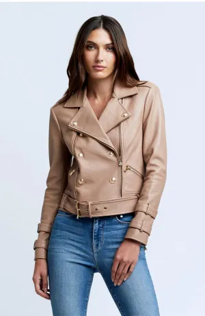 Billie Belted Leather Jacket