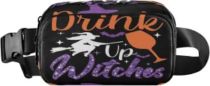 Boccsty Drink Up Witches Matching Halloween Belt Bag for Women Men Fanny Pack Small Waist Pouch Crossbody Bags for Outdoor Hiking Running Travel