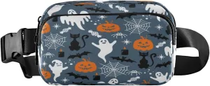 Boccsty Halloween Belt Bag for Women Men Cat Fanny Pack Small Waist Pouch Crossbody Bags for Outdoor Hiking Running Travel