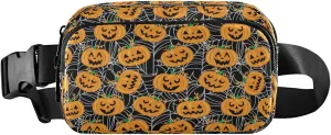 Boccsty Halloween Cute Pumpkins Belt Bag for Women Men Fanny Pack Small Waist Pouch Crossbody Bags for Outdoor Hiking Running Travel