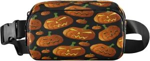 Boccsty Halloween Pumpkin Belt Bag for Women Men Orange Fanny Pack Small Waist Pouch Crossbody Bags for Outdoor Hiking Running Travel