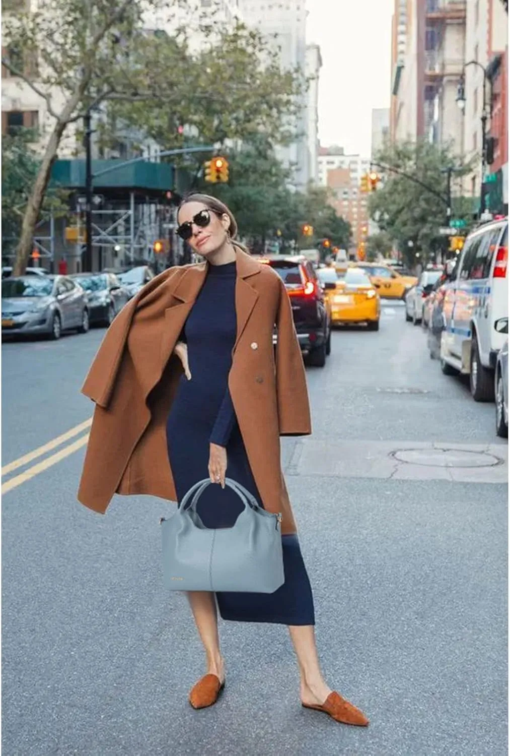 BOSTANTEN Genuine Leather Purses for Women Designer Handbags Crossbody Shoulder Bags Top Handle Satchel with Adjustable Strap