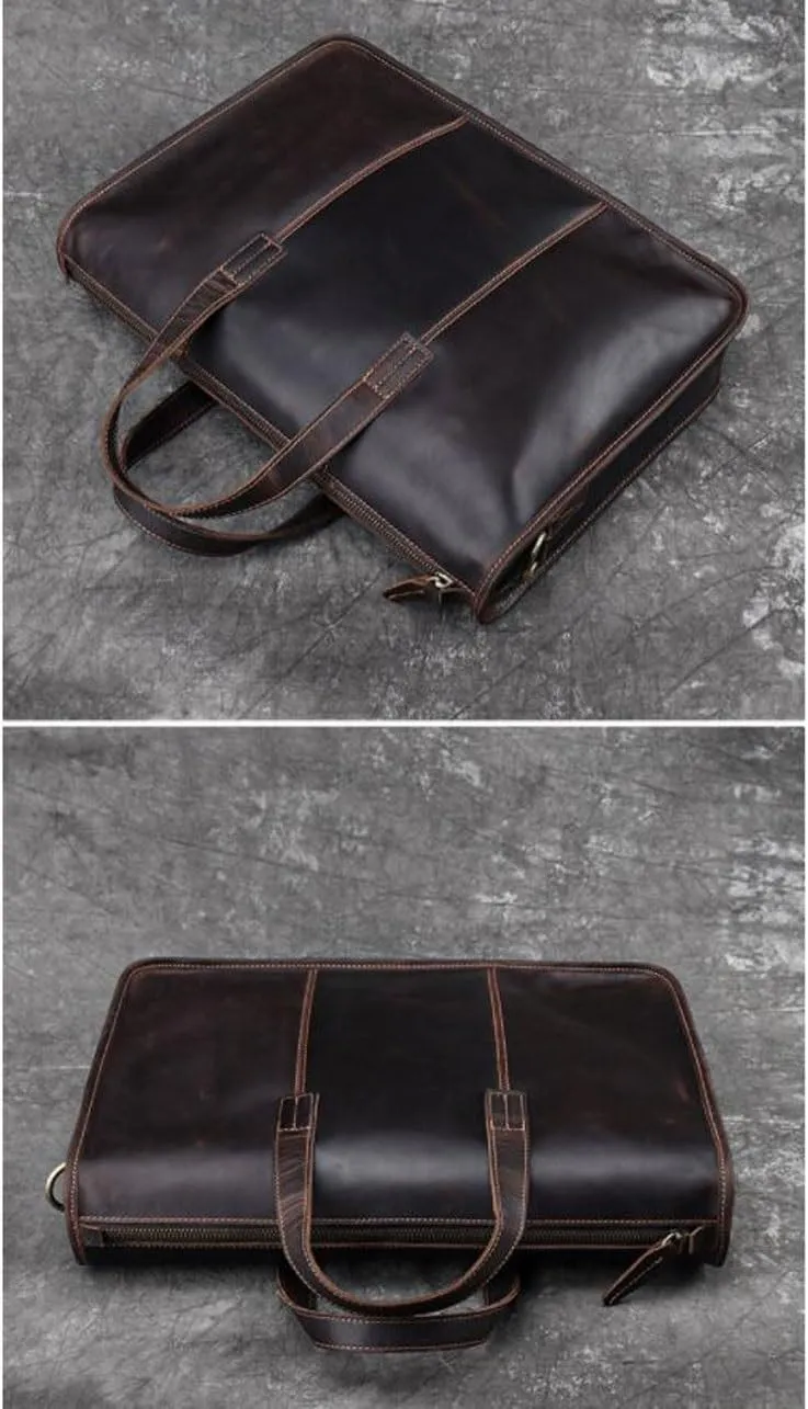 Business Handbags Briefcases Mens Genuine Leather Carrying Cases Messenger Shoulder Bags Laptop Bags