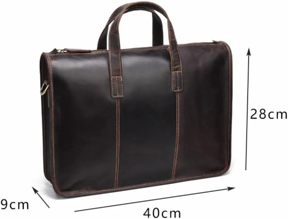 Business Handbags Briefcases Mens Genuine Leather Carrying Cases Messenger Shoulder Bags Laptop Bags