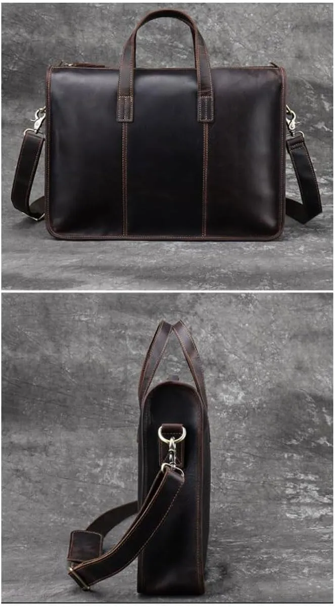 Business Handbags Briefcases Mens Genuine Leather Carrying Cases Messenger Shoulder Bags Laptop Bags