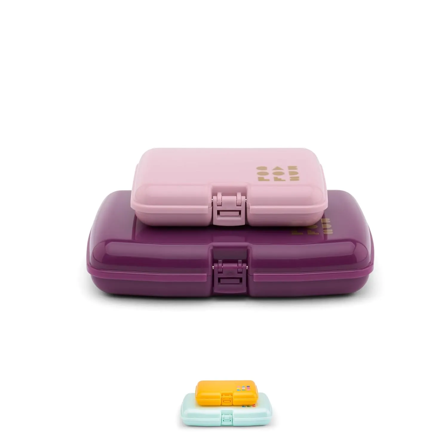 Caboodles Care Pack   Lil Bit Set, Pink & Violet, Travel Organizers for Makeup, Snap-Tight Latch for Mess-Free Travel, Compact Size