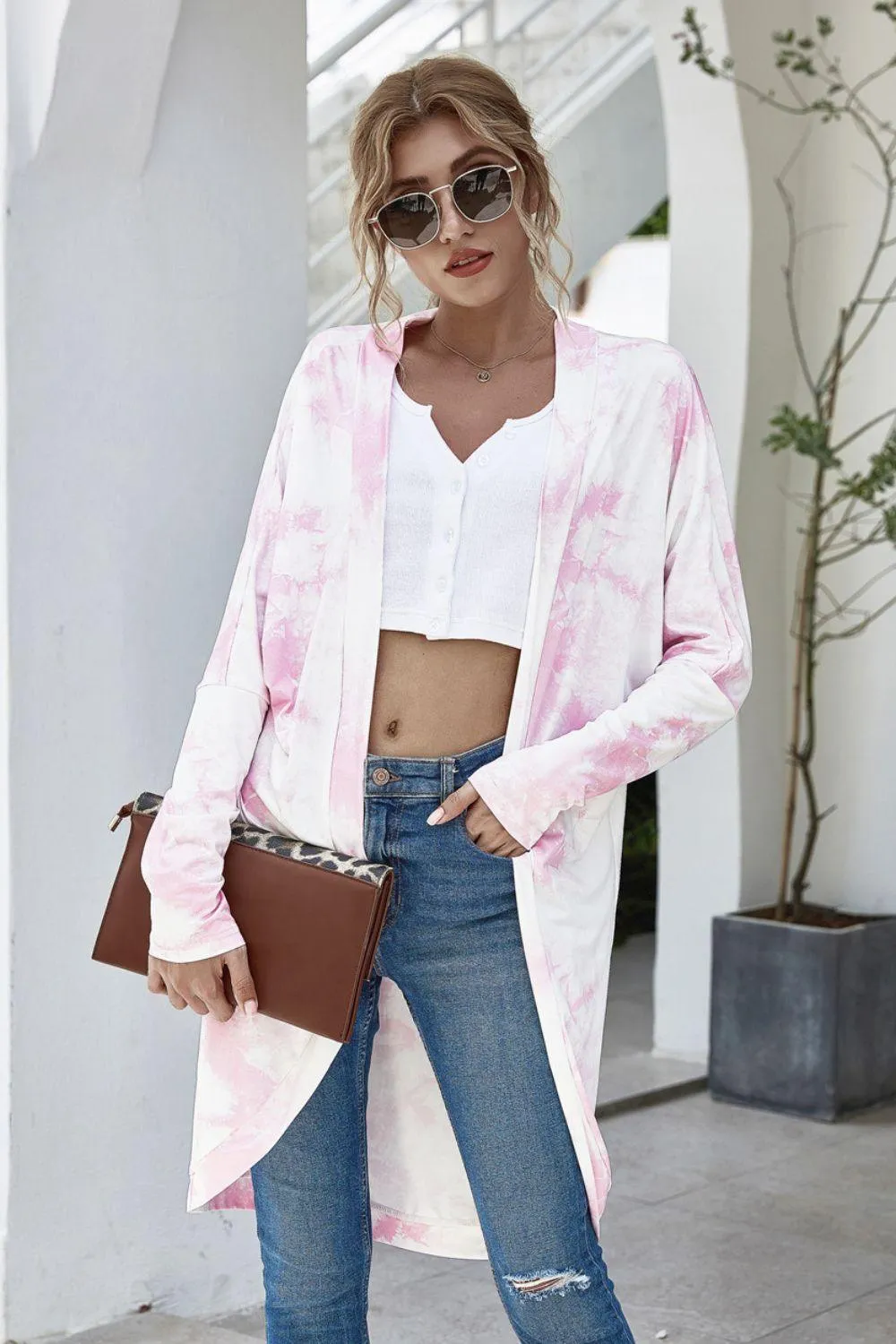 Calming Embrace Longline Tie Dye Cardigan