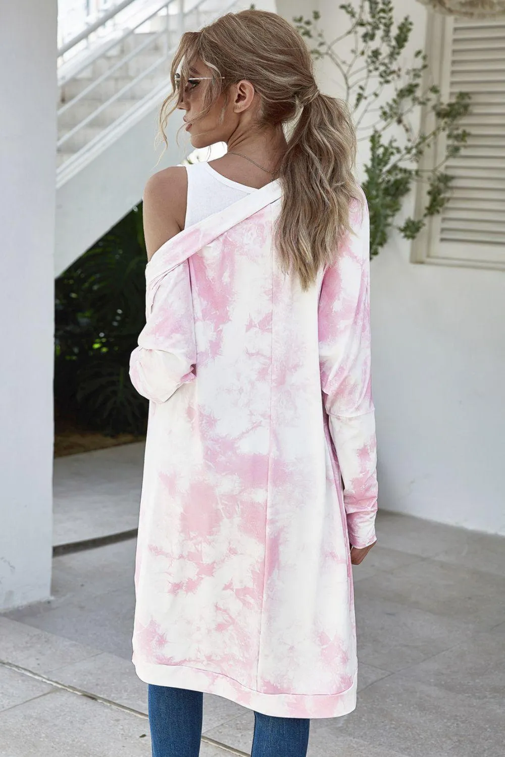 Calming Embrace Longline Tie Dye Cardigan