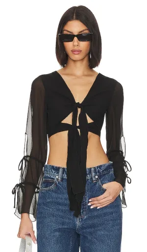 Camila Coelho Marseille Top in Black